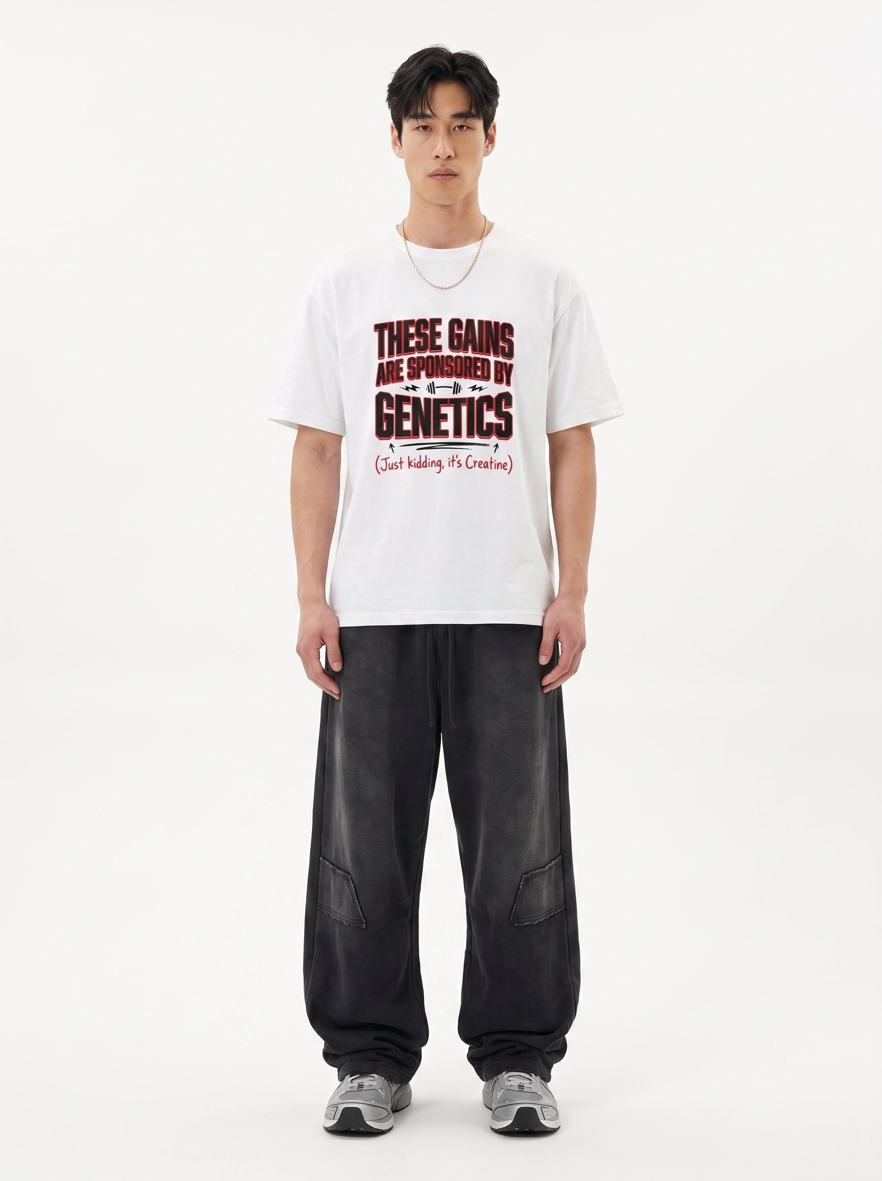Gains Sponsored By Genetics T-Shirt