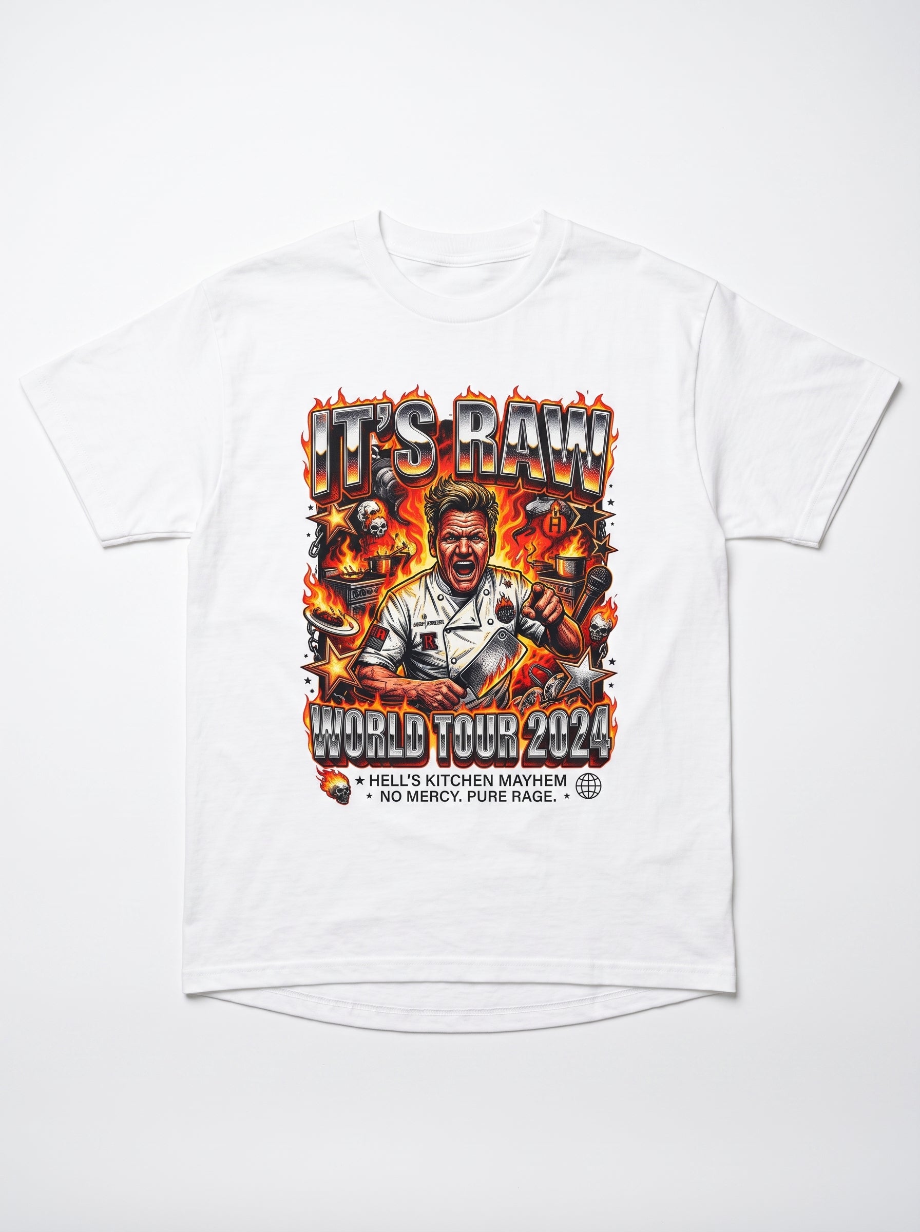 Gordon Ramsay "It's Raw" Metal World Tour Bootleg Tee