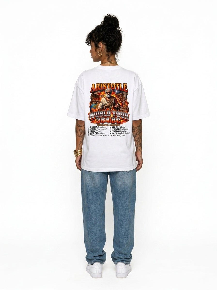 Aristotle World Tour Bootleg Rap Tee Philosophy Graphic Shirt